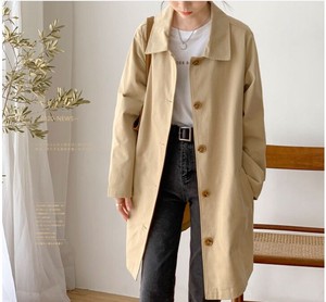 コート 中長型 快適 ゆったり 無地  長袖  レディースファッション  TLHA064