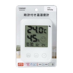 YAZAWA(ヤザワコーポレーション) 熱中症・インフルエンザ警報付きデジタル温湿度計WH DO05WH