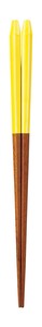イシダ 箸 五角箸 フラッペ イエロー 23cm 11243