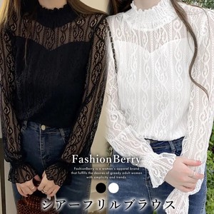 【2024新作】シアーブラウス フリル シアートップス 韓国ファッション
