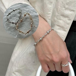 Plain Chain Bracelet sliver Ladies'