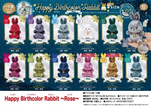 「受注締切5/26」「ぬいぐるみ」Happy Birthcolor Rabbit 〜Rose〜