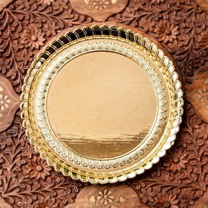 【約20cm】インドの礼拝皿 プージャターリー シンプル