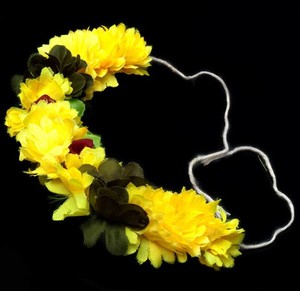 南インドの髪飾り - 黄色の花