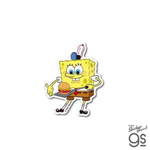 スポンジ・ボブ ダイカットミニステッカー ハンバーガー02 キャラクター アメリカ SpongeBob SPO042