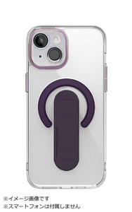 Mag Grip レンズガード一体型クリアケース for iPhone 15 ディープ パープル