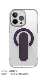Mag Grip レンズガード一体型クリアケース for iPhone 15 Pro ディープ パープル