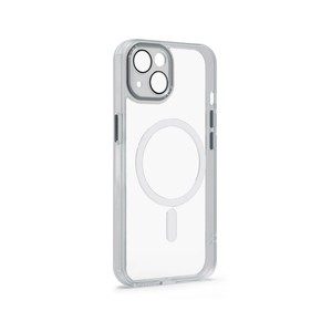 レンズガード一体型MagSafe対応クリアケース for iPhone14 スモーキークリア