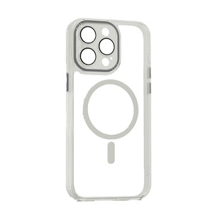 レンズガード一体型MagSafe対応クリアケース for iPhone15 Pro スモーキークリア
