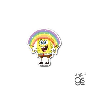 スポンジ・ボブ ダイカットミニステッカー RAINBOW キャラクター アメリカ アニメ SpongeBob SPO048