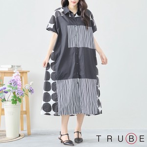 Casual Dress Stripe L One-piece Dress M 【2024NEW】