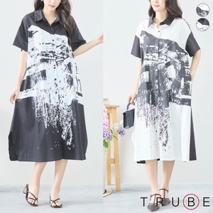 Casual Dress Monochrome L One-piece Dress 【2024NEW】