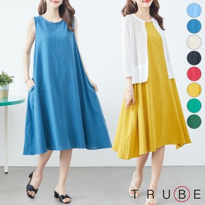 Casual Dress A-Line Sleeveless L One-piece Dress 【2024NEW】