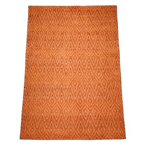 手織り絨毯　ラグ　約140x200m　ウール　ハンドノット　ラスト　マット　凸凹
