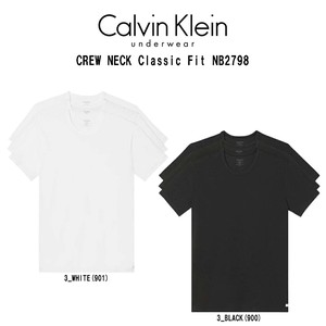 Calvin Klein(カルバンクライン)ck Tシャツ 半袖 3枚セット コットン ストレッチ 肌着 男性用 NB2798