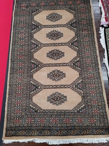 パキスタン 絨毯 9×16 ウール 手織 玄関マット 3×5