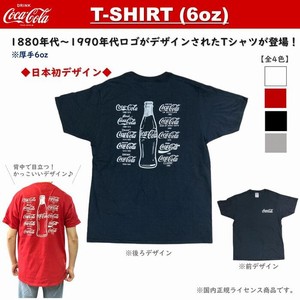 Coca-Cola コカ・コーラ 【 Tシャツ 6oz / 年代ロゴ 】フルーツオブザルーム  CC-VT27sp