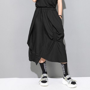 スカート  ブラック   ゆったり 無地  快適 コットン  レディースファッション YEB750