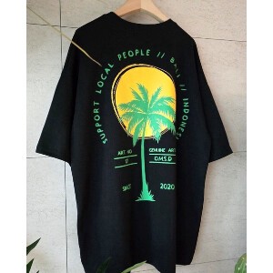 【2024春夏新作】バリ椰子の木半袖Tシャツ