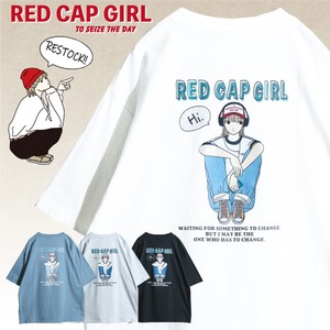 【再入荷】RED CAP GIRL 20/-天竺 バックプリント 半袖T-shirt