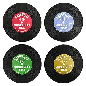 【ミュージック ＆ フィルム スター】ラバー コースター 4枚セット Nashville Record MSP-CS-N6816
