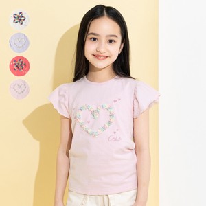 Kids' Short Sleeve T-shirt Rainbow Flowers