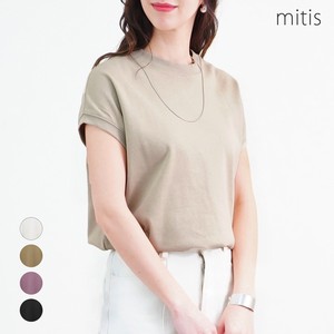 T-shirt High-Neck Tops French Sleeve