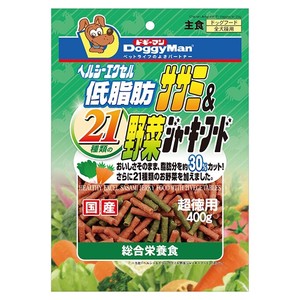 [ドギーマンハヤシ] ヘルシーエクセル低脂肪ササミ＆21種の野菜ジャーキーフード400g