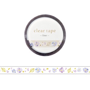 Washi Tape Line Flower Foil Stamping Tape Clear 7mm