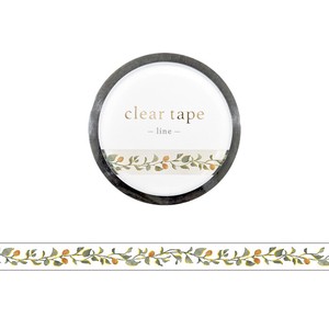 Washi Tape Line Foil Stamping Tape Botanical Clear 7mm