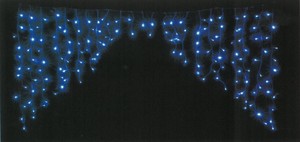 【ハロウィン】LEDストロボカーブカーテン(ブルー) WG-1325BL