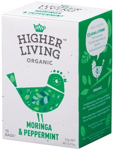 Higher Living Organic(ハイアーリビング) モリンガペパーミント 有機 ハーブティー 15TB(オーガニック)