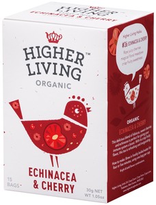 Higher Living Organic(ハイアーリビング) エキナセアチェリー 有機 ハーブティー 15TB(オーガニック)