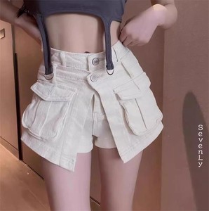 韓国ファッション ショートパンツ レディース キュロットパンツ「2024新作」