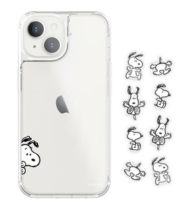 ピーナッツ スヌーピー iPhone 15〜13対応ケース(カスタムパーツ付) スヌーピー SNGG-13A