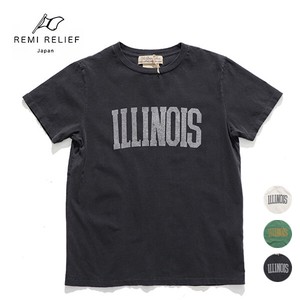レミ レリーフ【REMI RELIEF】TEE (ILLINOIS) Tシャツ ロゴ ダ メージ 加工 メンズ レディース 日本製