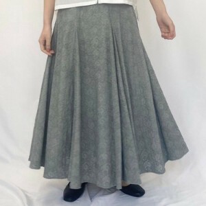 待望の新ブランド【tegami】コットン素材+刺繍の精細生地   インド綿　刺繍フレアースカート