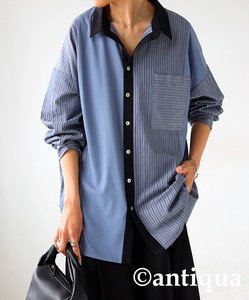 Antiqua Button Shirt/Blouse Design Long Sleeves Tops Ladies' NEW