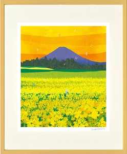 アートパネル はり たつお 菜の花と富士山(静岡県)(C1200)