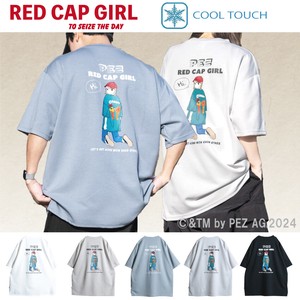 【24SS新作】PEZ×RED CAP GIRL 接触冷感 とろみポンチ プリント 半袖T-shirt
