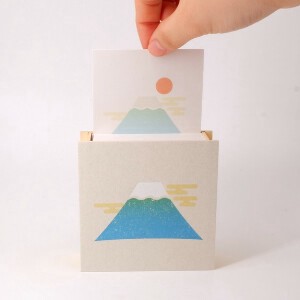 【MORITA】紙箱のメモパッド（日本のデザインシリーズ）富士山 【日本製・メモ】