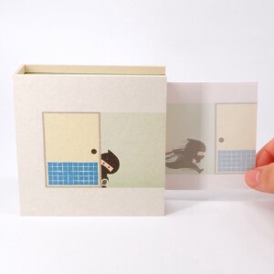 【MORITA】紙箱のメモパッド（日本のデザインシリーズ）忍者 【日本製・メモ】