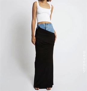 韓国ファッション ロングスカート デニムスカート「2024新作」