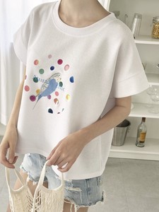 【2024春夏新作】カラフルバードデザインTシャツ