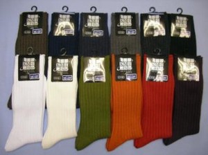 Crew Socks Rib Socks 13-colors Made in Japan