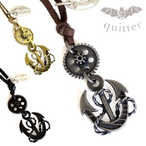 Leather Chain Necklace M 3-colors Made in Japan