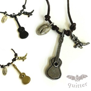 Leather Chain Necklace M Vintage Made in Japan