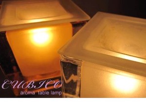 【間接照明（テーブルライト）にもお勧め】アロマランプ♪♪　●クリア・アンバー
