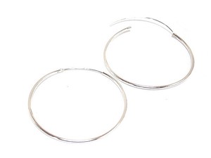Pierced Earrings Silver Post sliver 40mm