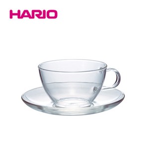 『HARIO』耐熱ティーカップ&ソーサー満水容量230ml（ハリオ）